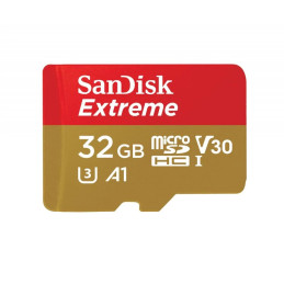 Cartão de Memória SANDISK Extreme microSDHC 32GB UHS-I com adaptador