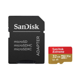 Cartão de Memória SANDISK Extreme microSDHC 32GB UHS-I com adaptador