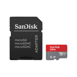 Cartão de Memória SANDISK Ultra microSDXC A1 128GB UHS-I com Adaptador