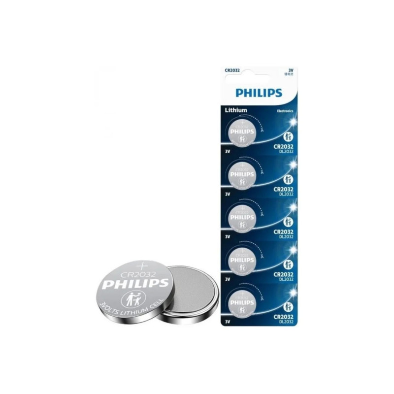 Pilha de Botão PHILIPS CR2032P5 3V