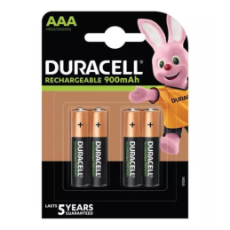 Pilhas DURACELL RECHARGEABLE 4xAAA 900mAh HR03 DC2400 1.2V