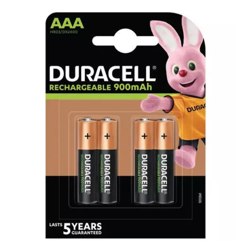 Pilhas DURACELL RECHARGEABLE 4xAAA 900mAh HR03 DC2400 1.2V