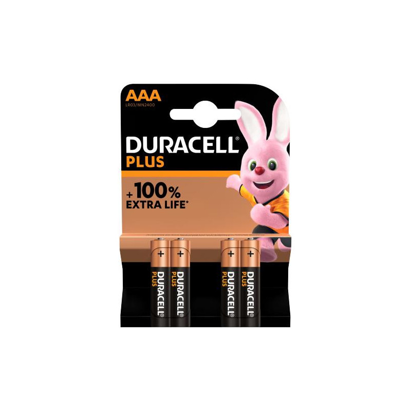 Pilhas DURACELL PLUS 4xAAA LR03 MN2400 1.5V