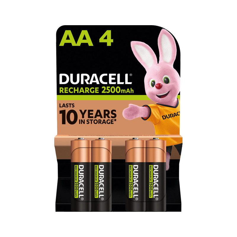 Pilhas DURACELL RECHARGEABLE 4xAA 2500mAh HR6 DX1500 1.2V