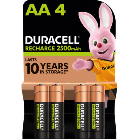 Pilhas DURACELL RECHARGEABLE 4xAA 2500mAh HR6 DX1500 1.2V