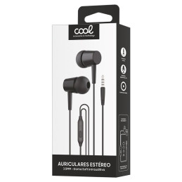 Auriculares COOL BEAR 3.5mm com microfone e controlador de Áudio