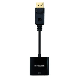 Conversor de Vídeo Nanocable Displayport macho para SVGA fêmea 15cm