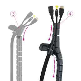 Organizador de Cabos Flexivel Nanocable  25mm 1 metro