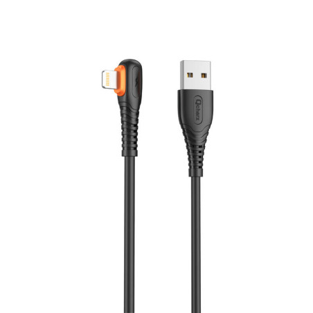 Cabo Qcharx London USB-A para Lightning Preto QCHLON3