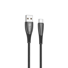 Cabo Qcharx Berlin USB-A para USB-C Preto QCHBER2