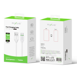 RIXUS Fast Charging Cable USB-A para USB-C RX2017AC