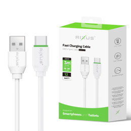 RIXUS Fast Charging Cable USB-A para USB-C RX2017AC