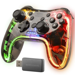 GamePad Mars Gaming MGP24 RGB Wireless Translúcido (PC/PS3/PS4/PS5/Xbox360/Mac/Android)