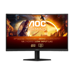 Monitor Gaming Curvo AOC C27G4ZXE 27" Full HD 0.3ms 280Hz VA - Preto