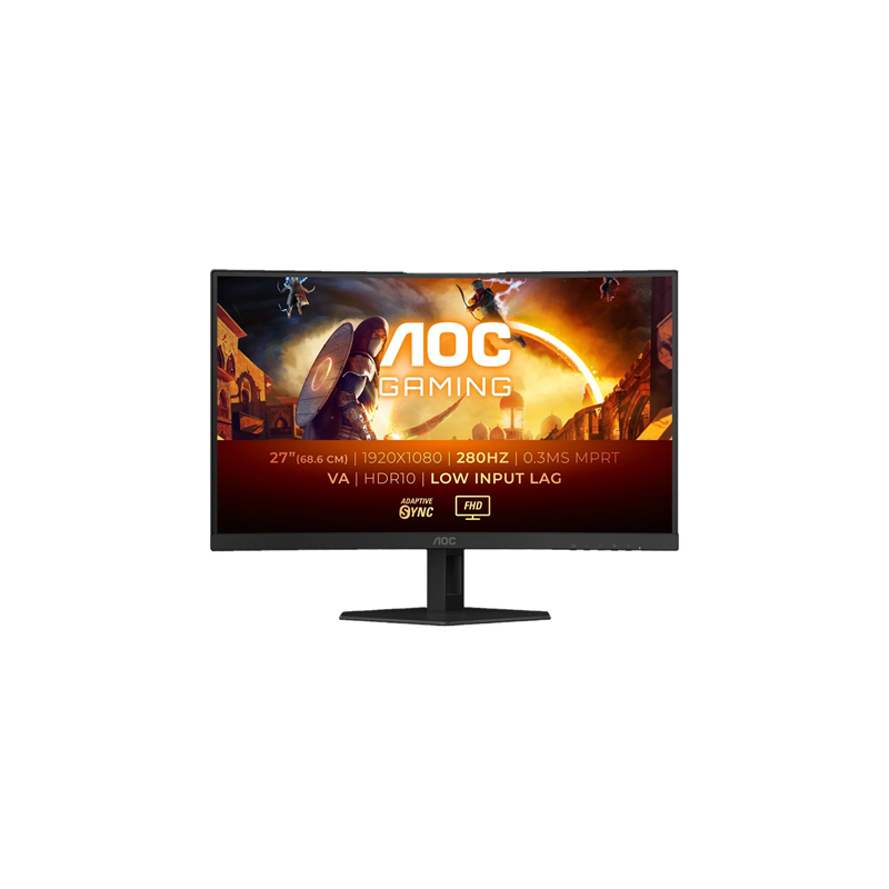 Monitor Gaming Curvo AOC C27G4ZXE 27" Full HD 0.3ms 280Hz VA - Preto