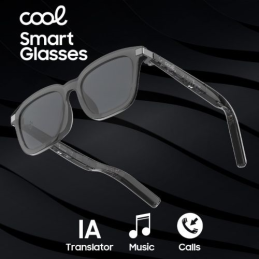 Óculos Inteligentes COOL AI Óculos de Sol Inteligentes Unisex Pretos (Chamadas, Música, Tradução)