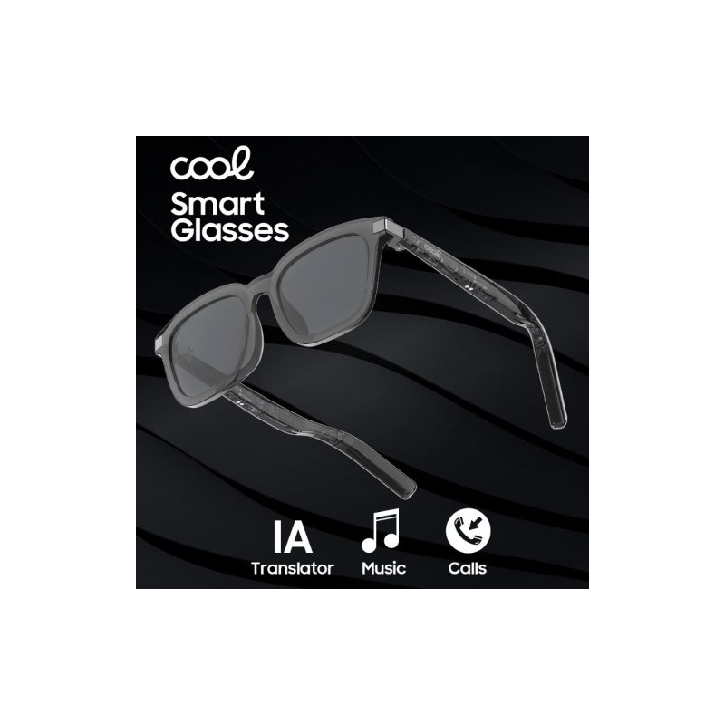 Óculos Inteligentes COOL AI Óculos de Sol Inteligentes Unisex Pretos (Chamadas, Música, Tradução)