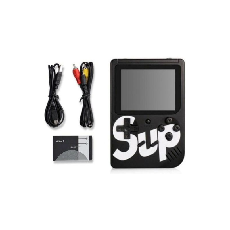 Consola Portátil Sup Game Box c/ 400 Jogos e Ligação à TV (Preto)