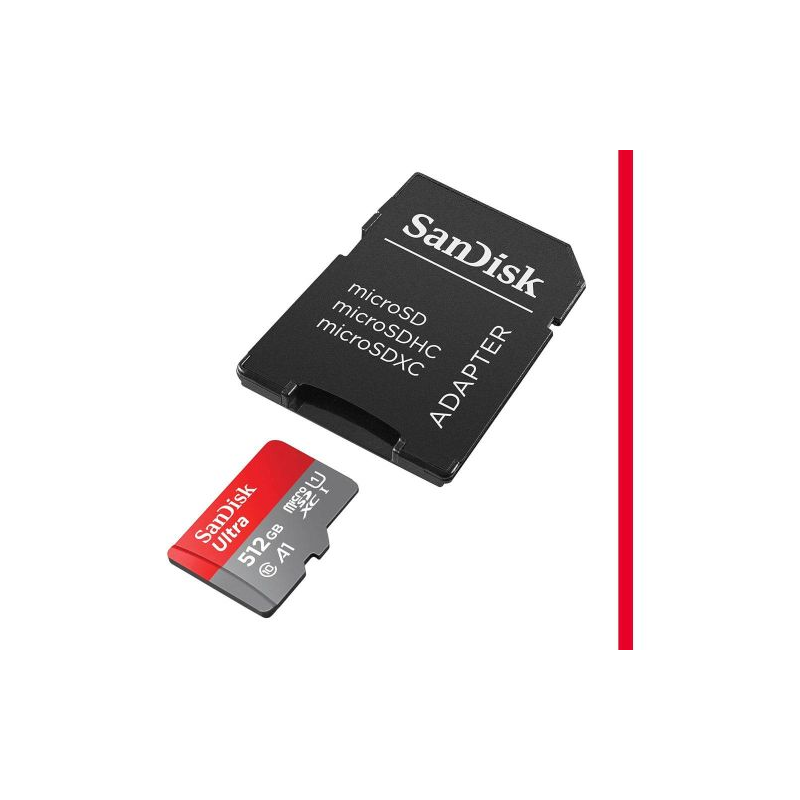 Cartão de Memória Ultra 512Gb MicroSDXC UHS-I Classe 10 + Adaptador - SANDISK