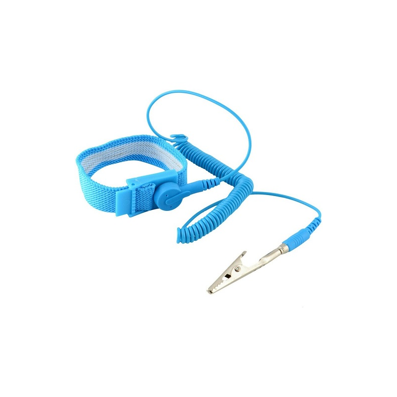 Pulseira ESD anti-estática ajustável + cabo