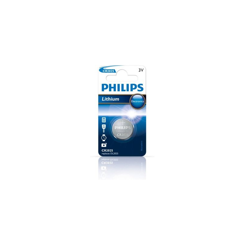 Pilha de Botão Philips CR2025P5/01B Lithium/ 3V