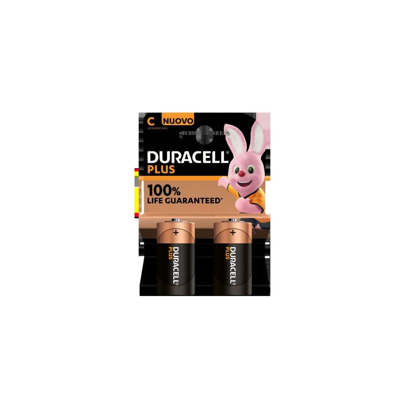 Pilha Alcalina Duracell C Blister com 2 unidades