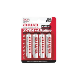 Pack de 4 Pilhas AAA Aiwa X-TRA+Alcaline LR03 1.5V Alcalinas