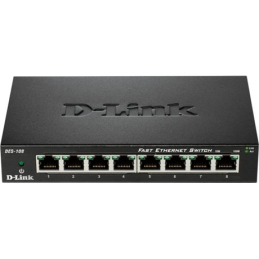 Switch de Rede Não-Gerido Fast Ethernet 100 Mbps (8 Portas) - D-LINK