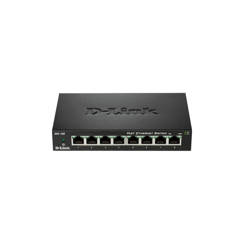 Switch de Rede Não-Gerido Fast Ethernet 100 Mbps (8 Portas) - D-LINK
