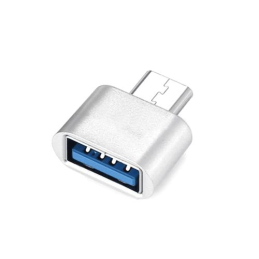 Adaptador OTG USB-A para tipo C branco compativel