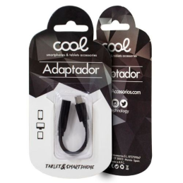 Adaptador Conector Tipo C para Jack 3.5mm COOL - Preto