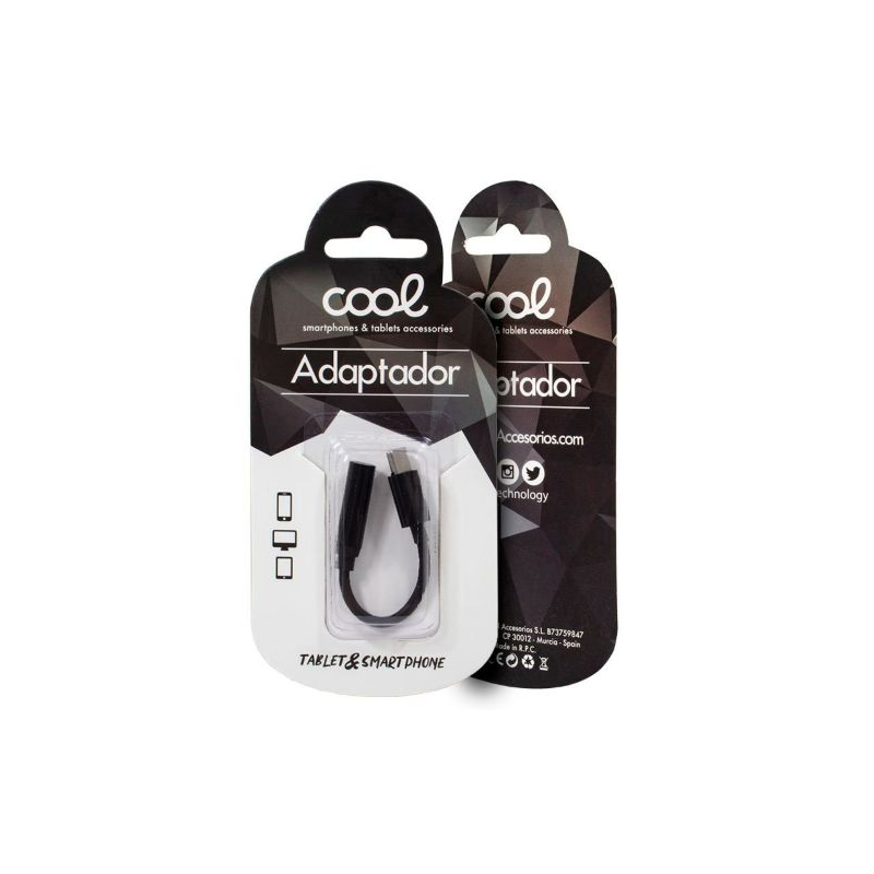 Adaptador Conector Tipo C para Jack 3.5mm COOL - Preto