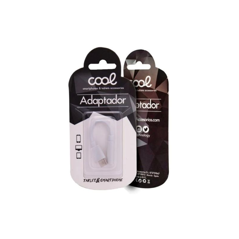 Adaptador Conector Tipo C para Jack 3.5mm COOL - Branco