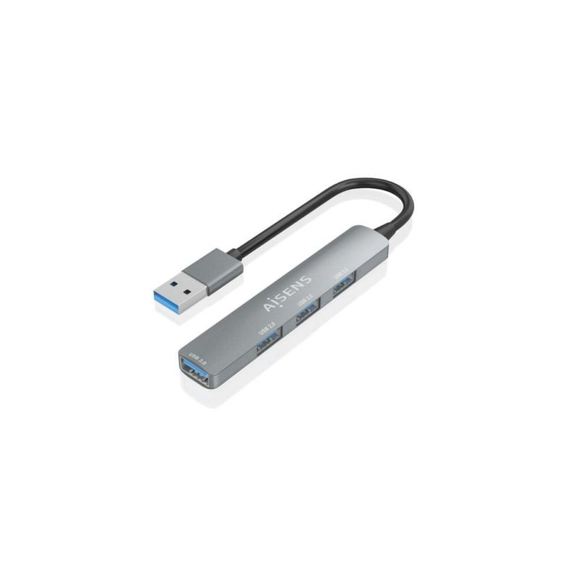 Hub USB 3.0 Aisens 4 x USB Cinza