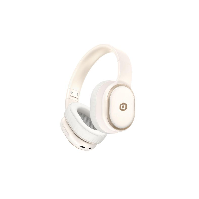 Auriculares sem fio Qcharx Pulse Bluetooth 5.3 bege