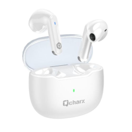 Auriculares Qcharx Harmony TWS Bluetooth 5.3 brancos