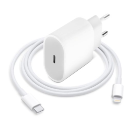 Carregador para Apple USB-C 20W com Cabo Lightning 1m Retail Box