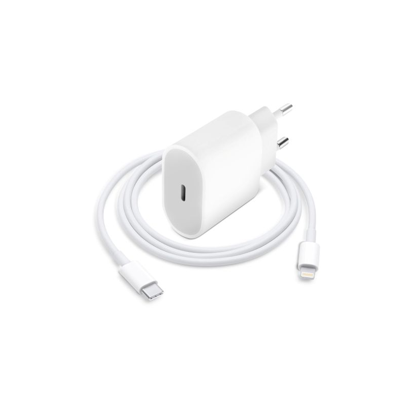 Carregador para Apple USB-C 20W com Cabo Lightning 1m Retail Box