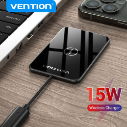 Carregador Wireless Vention de Superfície Espelhada 15W