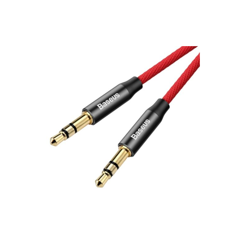Cabo Audio Jack 3.5mm Baseus Yiven M30 0.5m Vermelho