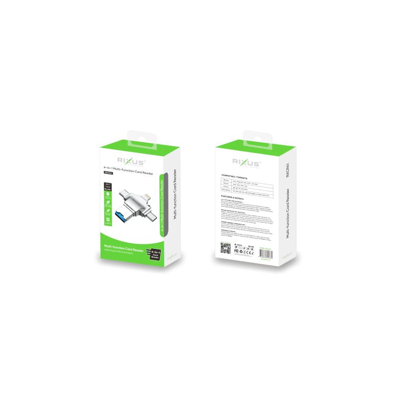 Leitor de cartões Multi-Funcional Rixus RXCR4 4-1