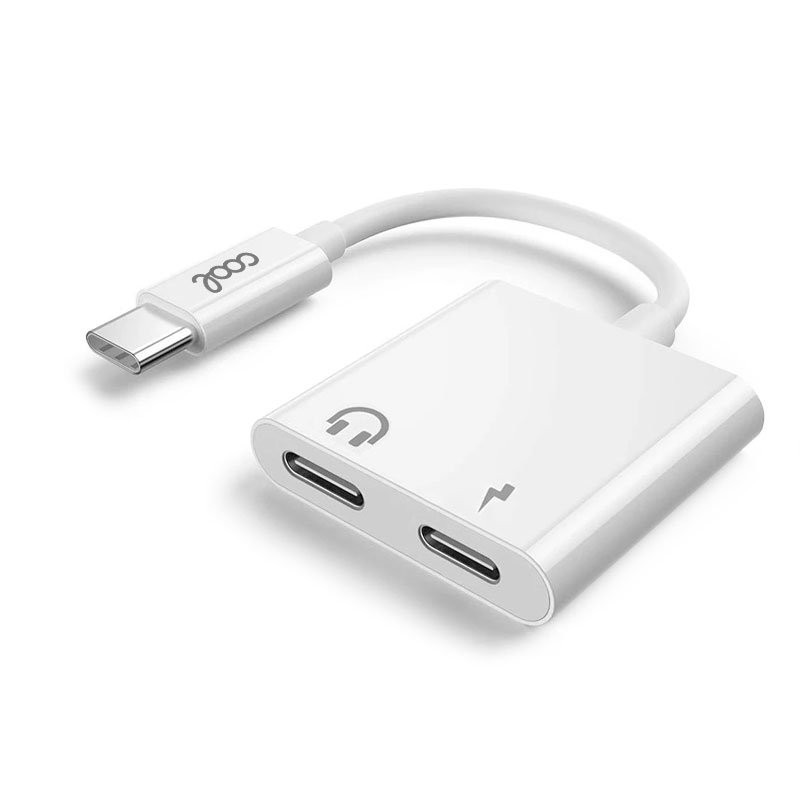 COOL Adaptador Dual USB TYPE-C (Auscultadores + carregamento)