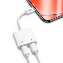 COOL Adaptador Dual USB TYPE-C (Auscultadores + carregamento)