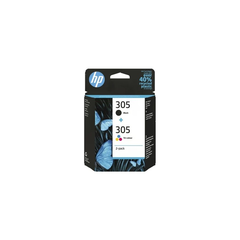 Pack Tinteiros HP 305 Preto/Cor 6ZD17A