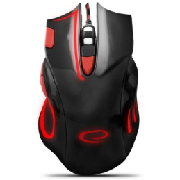 Rato Óptico 7D USB 7 Botões 2400DPI GAMES (HAWK BLACK-RED) - ESPERANZA