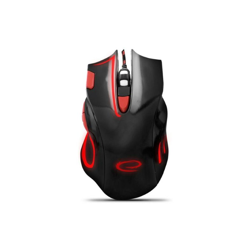 Rato Óptico 7D USB 7 Botões 2400DPI GAMES (HAWK BLACK-RED) - ESPERANZA