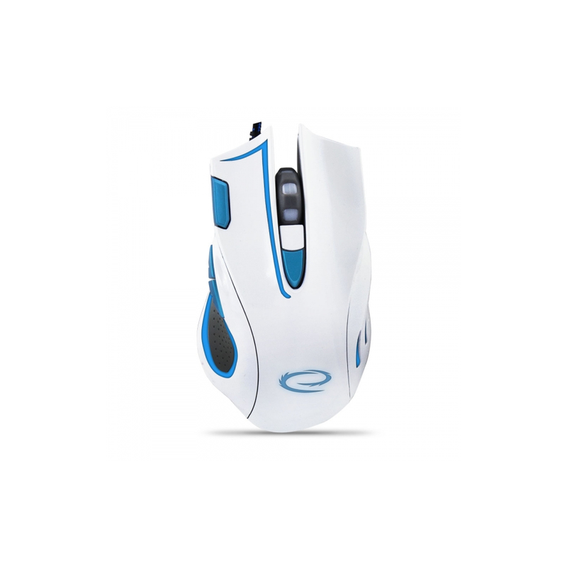 Rato Óptico 7D USB 7 Botões 2400DPI GAMES (HAWK WHITE-BLUE) - ESPERANZA