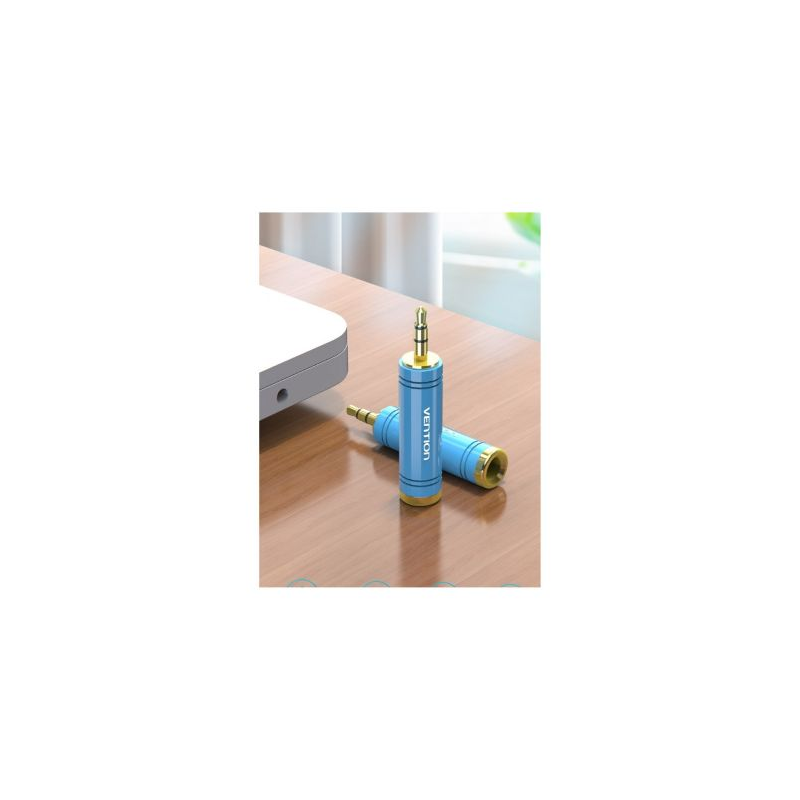 Adaptador Jack Vention VAB-S01-L Jack 6.5 Macho - Jack 3.5 Fêmea - Azul