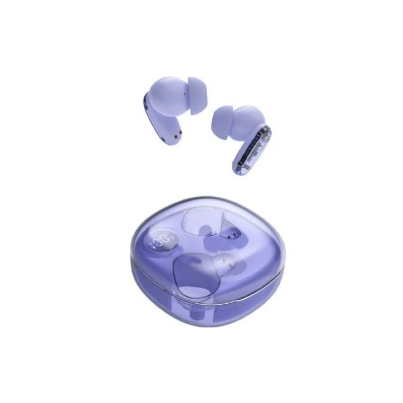 Fones de ouvido Bluetooth Mars Gaming MHIB2 com estojo de carregamento Roxo