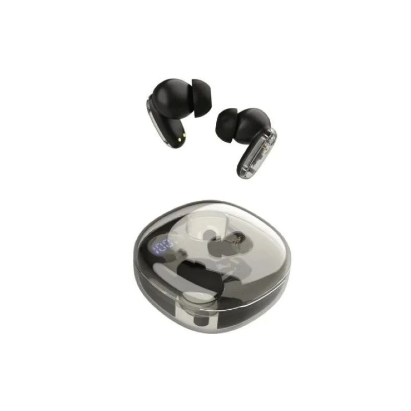 Fones de ouvido Bluetooth Mars Gaming MHIB2 com estojo de carregamento Preto